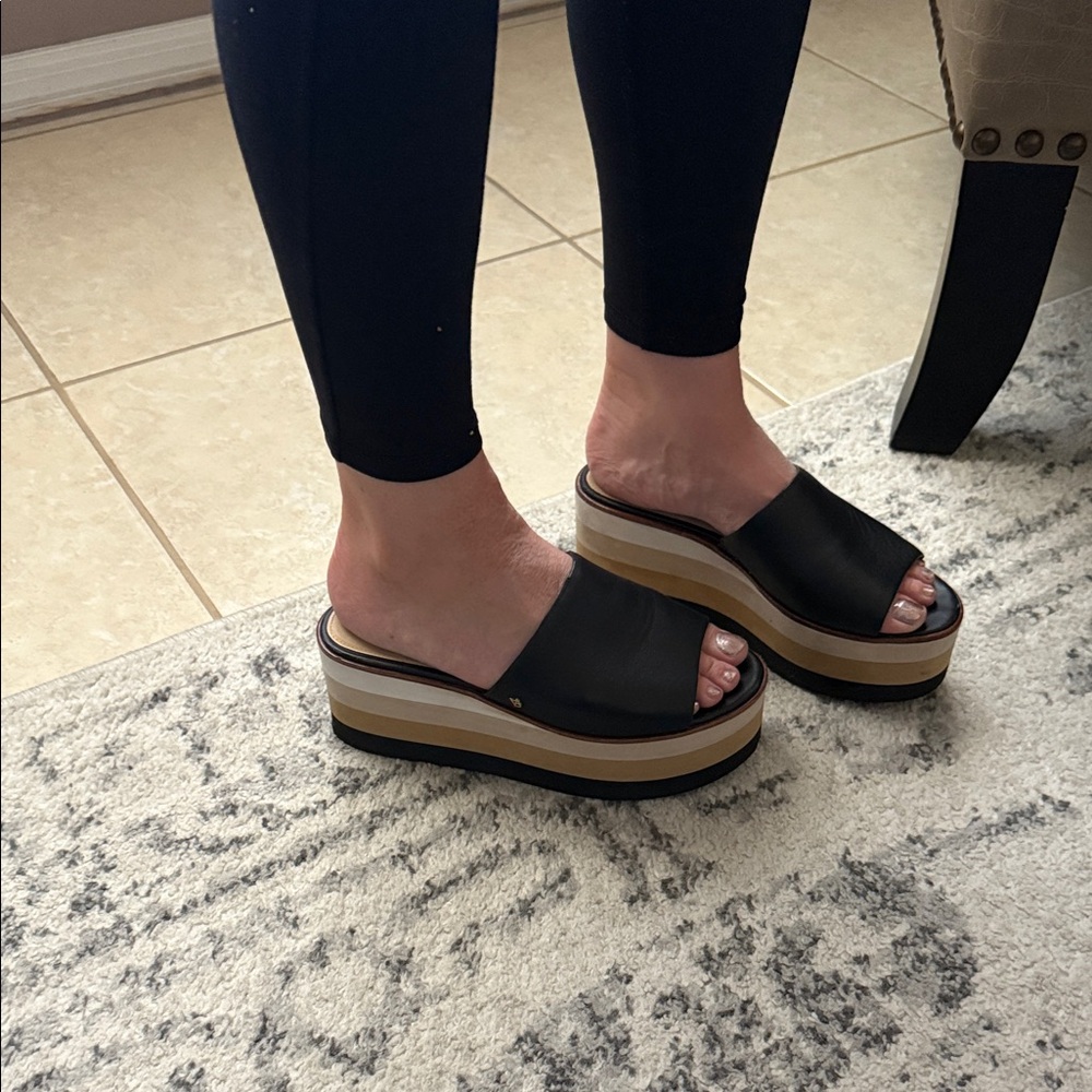 Veronica Beard Black Platform Slide Sandals, size 6.5 - Picture 15 of 15